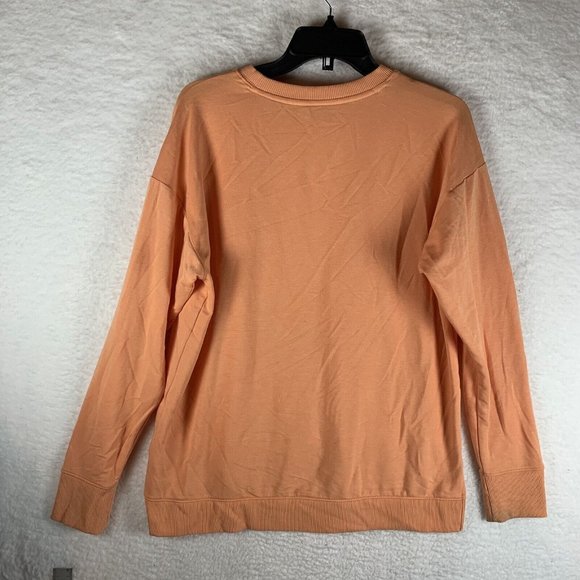Alpine Design Sweater Women's Medium Bright Orange Panorama Crew Pullover 7127 - Picture 2 of 6
